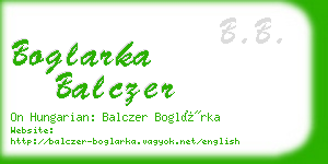 boglarka balczer business card